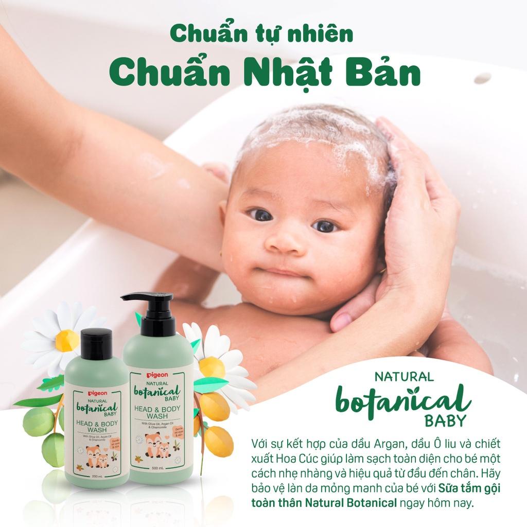 Sữa Tắm Gội Toàn Thân Cho Bé Natural Botanical Pigeon 200ml/500ml - Dịu nhẹ, nuôi dưỡng tóc và da bé - Timikid