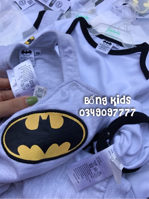 Bộ Yếm Bé Trai Bat Man Kèm Bodysuit