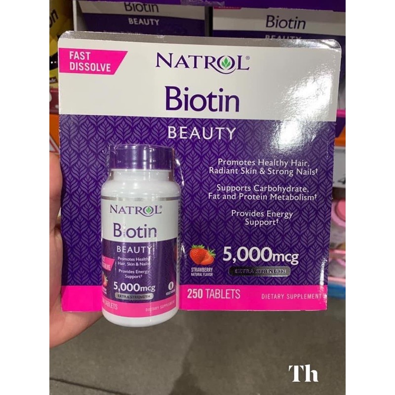 Kẹo Biotin Beauty 5000mg trắng da dài tóc