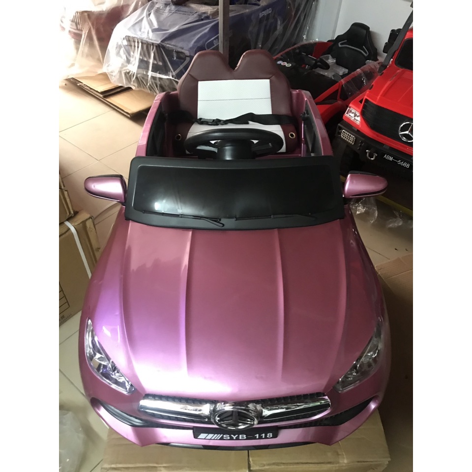 Ô tô điện cho bé SYb 118.bản sươn tĩnh điện ghế da