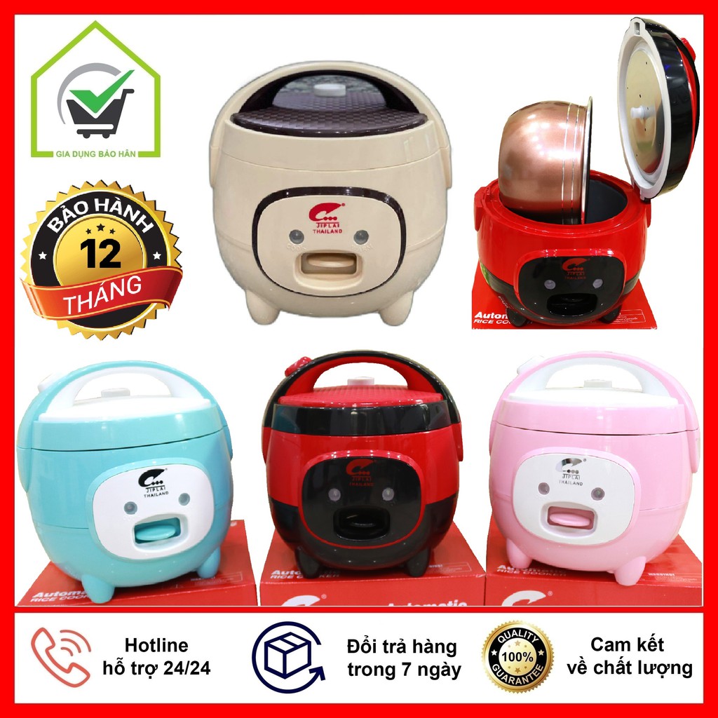 Nồi Cơm Điện Mini JIPLAI Thái Lan Dung Tích 1 Lít Bền Đẹp - Bảo Hành 12 Tháng