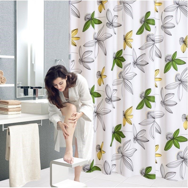 Bộ Rèm Cửa Nhà Tắm / Nhà Vệ Sinh Bằng Vải Dày Chống Thấm Nước / Nấm Mốc / Ẩm Mốc / Rèm Cửa Phòng Tắm / Phòng Tắm