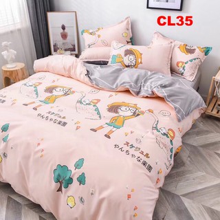 Bộ chăn ga gối 4 món Loại 1 hàng Đẹp CL35 Cotton poly nhập khẩu