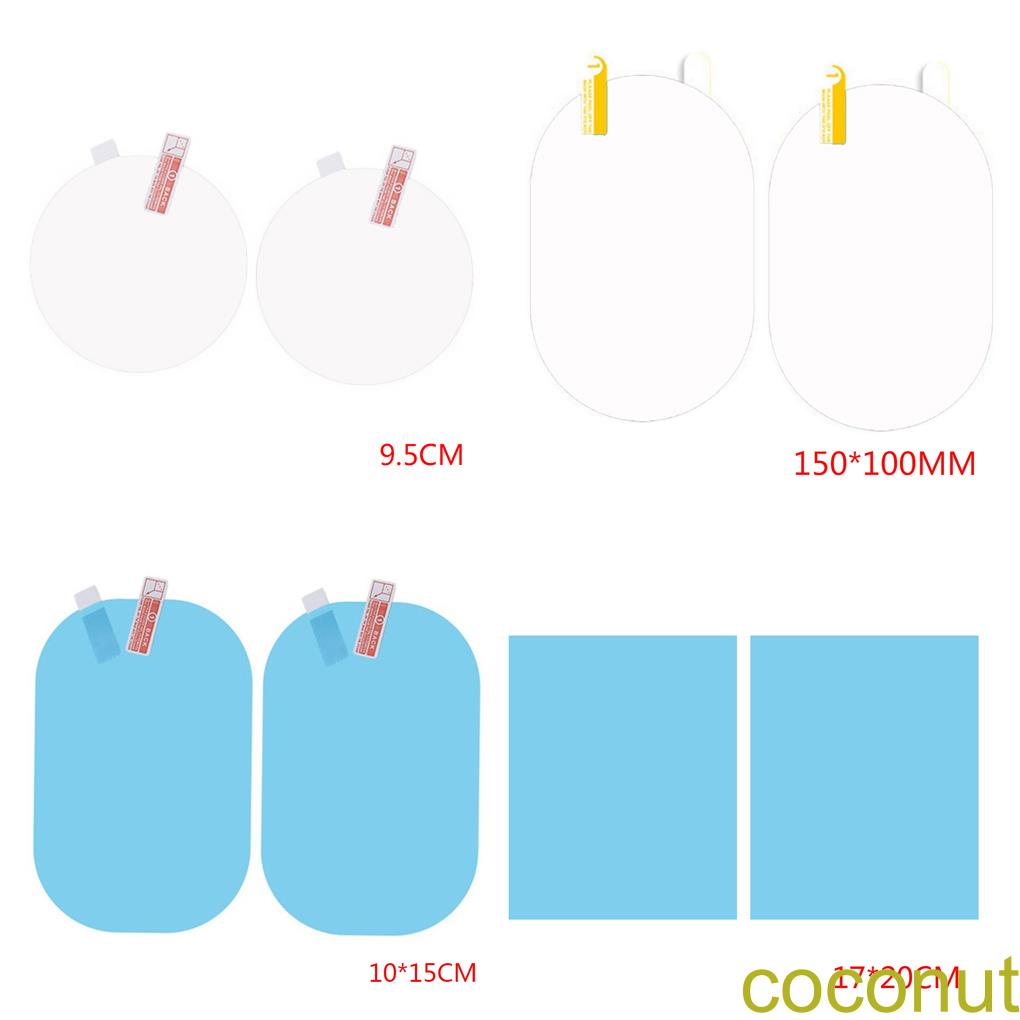 [Coco]2pcs Car Rearview Mirror Anti Rain Film Universal Auto Mirror Waterproof Dustproof Anti-fog Membrane