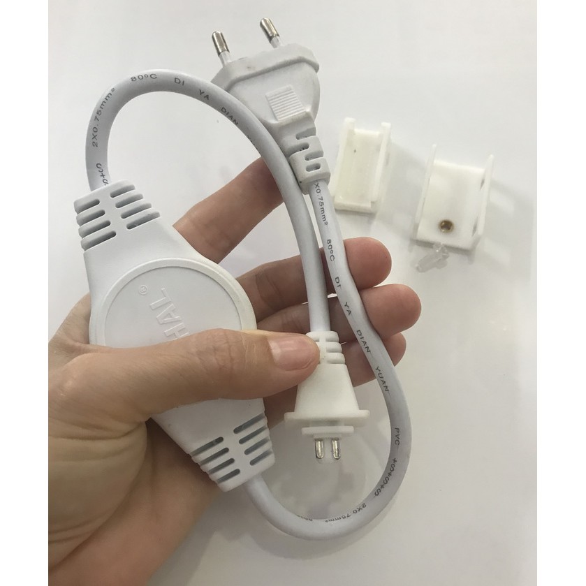 Đầu ghim điện 220Vac dùng cho Led dây 5050 Duhal