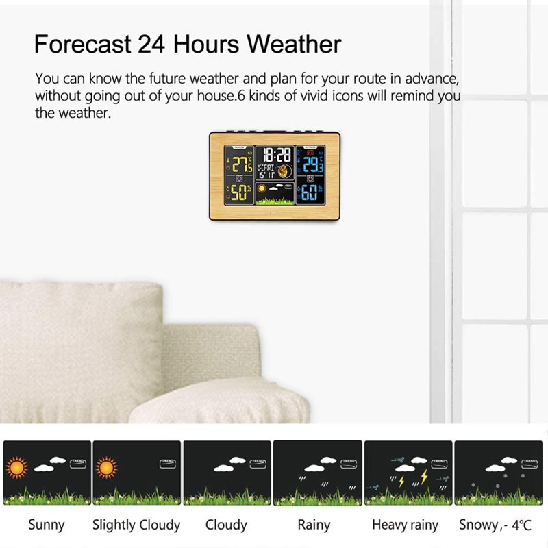 Máy dự báo thời tiết không dây dùng trong nhà và ngoài trời