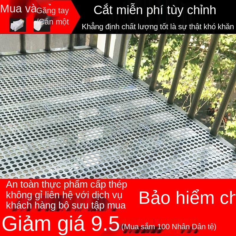 Lưới lỗ tròn chống rơi tấm inox 304 hoa đứng bằng thép mọng nước trộm đệm cửa sổ bảo vệ đột ban công