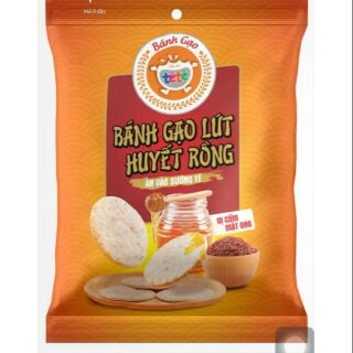Combo 5 bịch lớn bánh gạo lứt huyết rồng vị cốm mật ong 80g