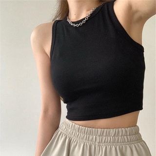 Áo croptop ba lỗ nữ basic chất len tăm đẹp mùa hè mát mẻ