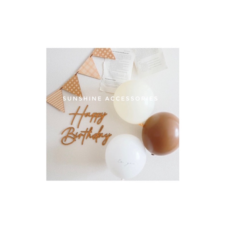 Chữ Happy Birthday gỗ Hàn Quốc