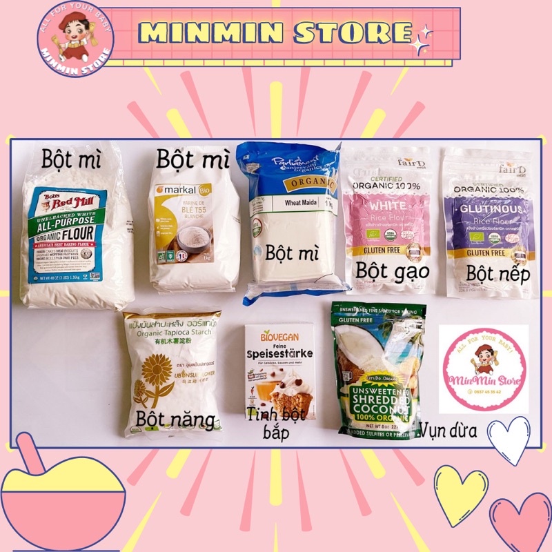 BỘT LÀM BÁNH HỮU CƠ ĐỦ LOẠI CHO BÉ