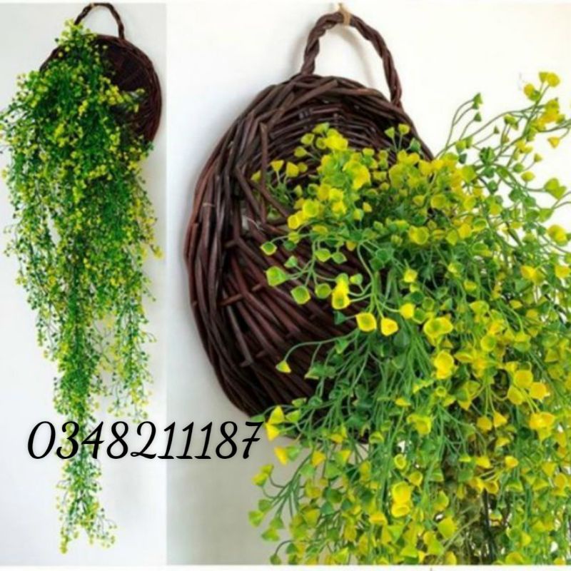 Hoa Giả - Cụm Hoa Treo Tường - Hoa chuông rủ- dài 70 cm- trang trí nhà cửa