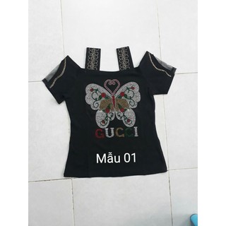 Áo trễ vai đính đá