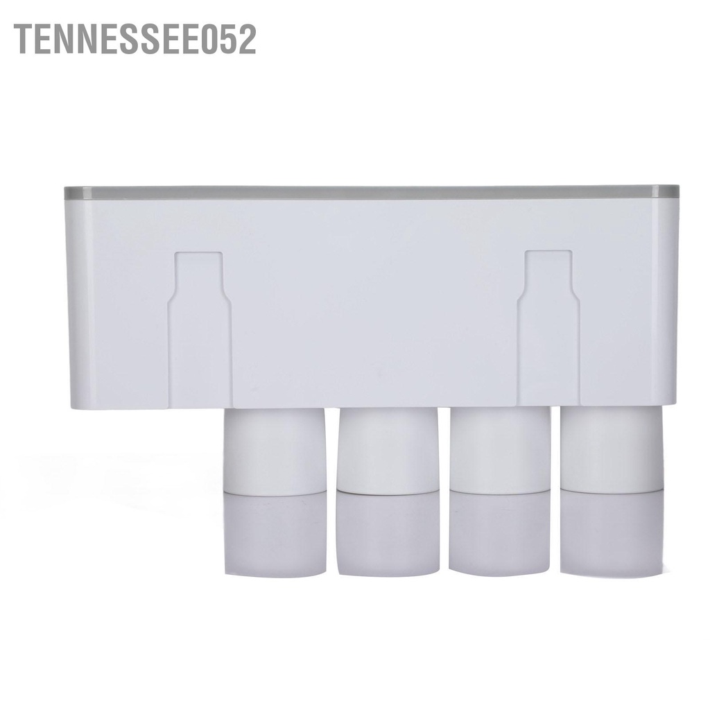 [Hàng HOT] Bộ Nhả Kem Đánh Răng Tự Động, Kệ Để Đồ Phòng Tắm Cao Cấp Treo tường kèm 4 cốc từ tính có ngăn kéo【Tennessee052】