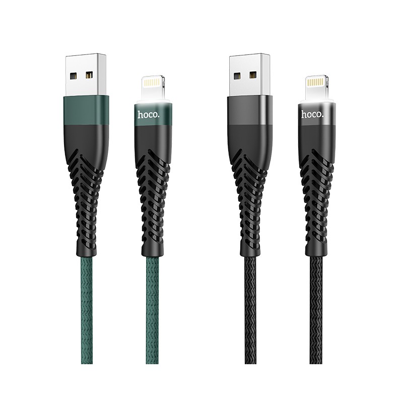 Cáp sạc nhanh Hoco UD02 Pro có đèn LED dành cho Iphone 5 trở lên, jack Lightning