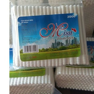 Tăm bông cao cấp kháng khuẩn Misu 200 que