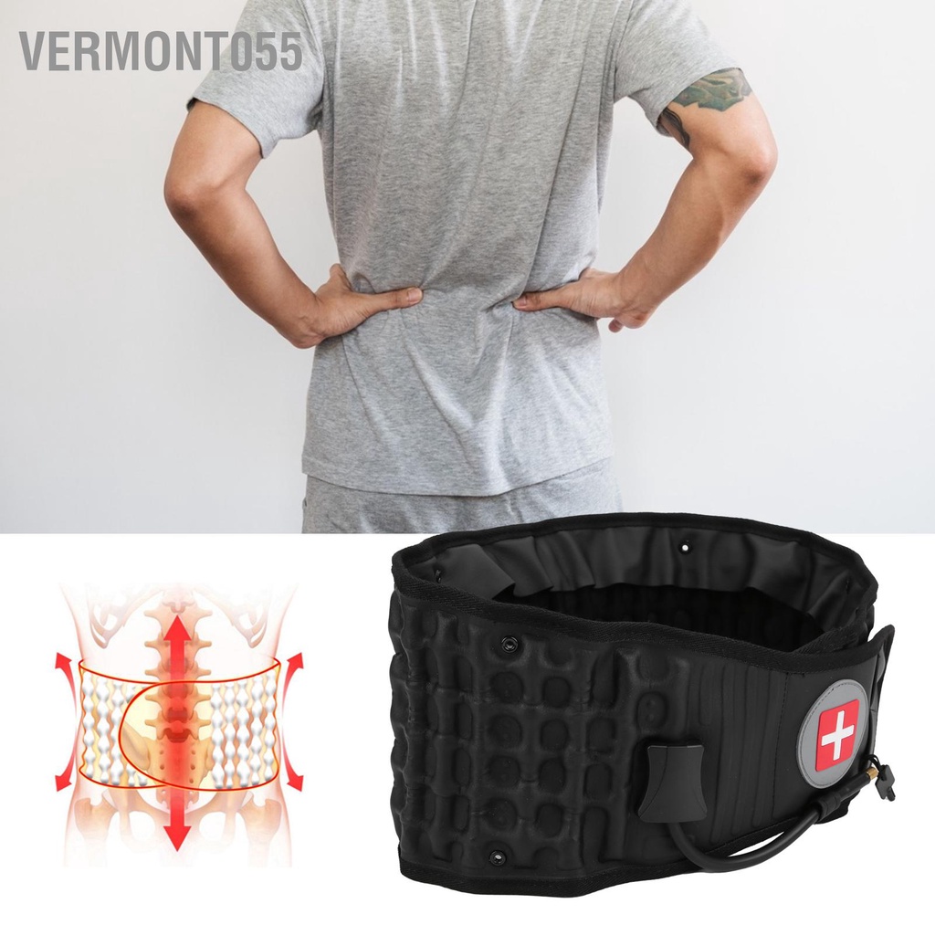Có thể bán buôn Bơm hơi Đai kéo khí cột sống lưng hỗ trợ mát xa Thắt Giảm đau thắt Vermont055 Hàng giao ngay