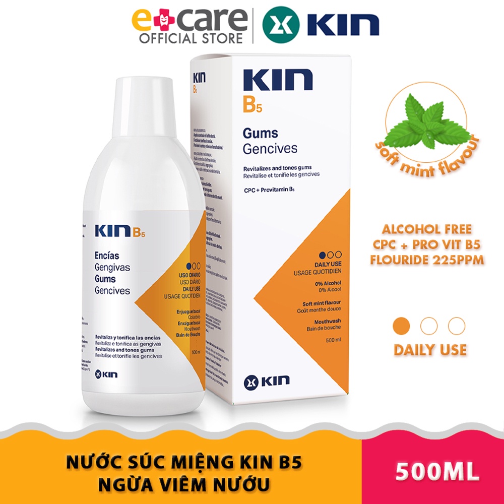 Nước súc miệng Kin B5 hồi phục nướu răng 500ml