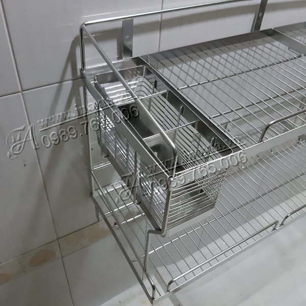 Kệ chén bát inox 304, kệ chén đa năng inox 304 treo tường DN60