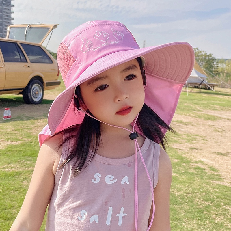 Nón Tai Bèo Chống Tia Uv Vành Rộng Thời Trang Xuân Hè Cho Bé 3-12 Tuổi