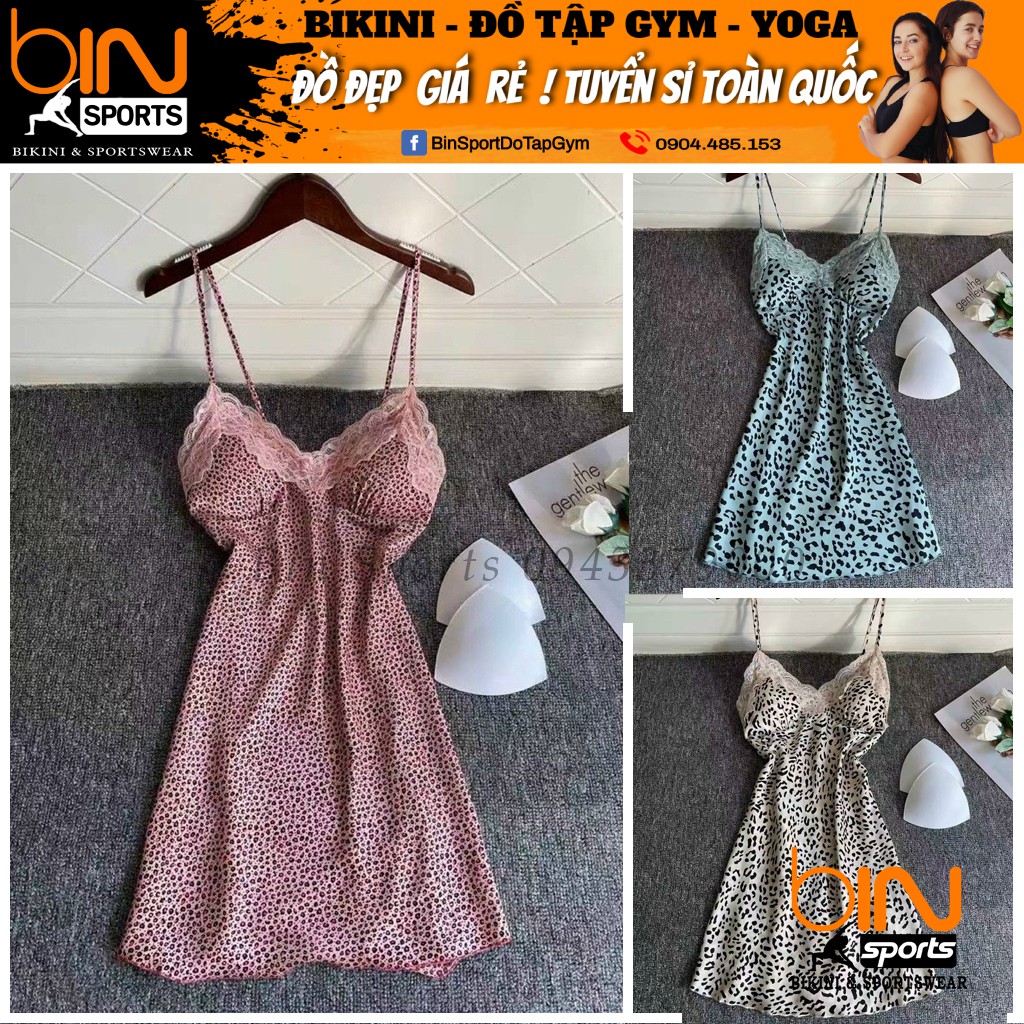 Bộ Đùi Ngủ Lụa Da Báo Kèm Mút Áo Cao Cấp Quảng Châu Bin Sports PJM007