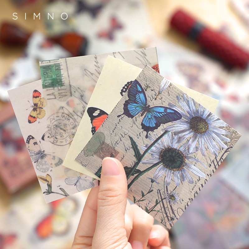 Set 180 Tờ Sticker Dán Trang Trí Sổ Lưu Niệm 16 Kiểu Retro Đa Năng