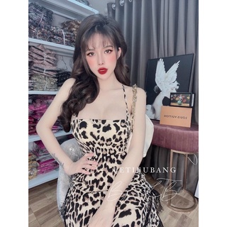 Đầm beo 2 dây xẻ tà