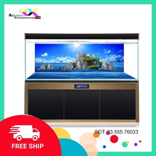 Tranh 3D dán hồ cá, bể thuỷ sinh, siêu đẹp, siêu nét, có keo sẵn trên bề mặt, có thể in theo kích thước yêu cầu