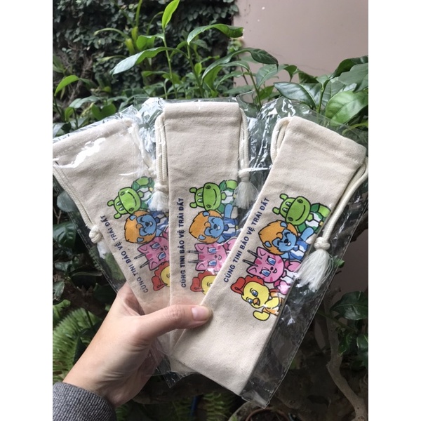 Túi vải bố dây rút (6,5cm x 23cm) Combo 35k/3c