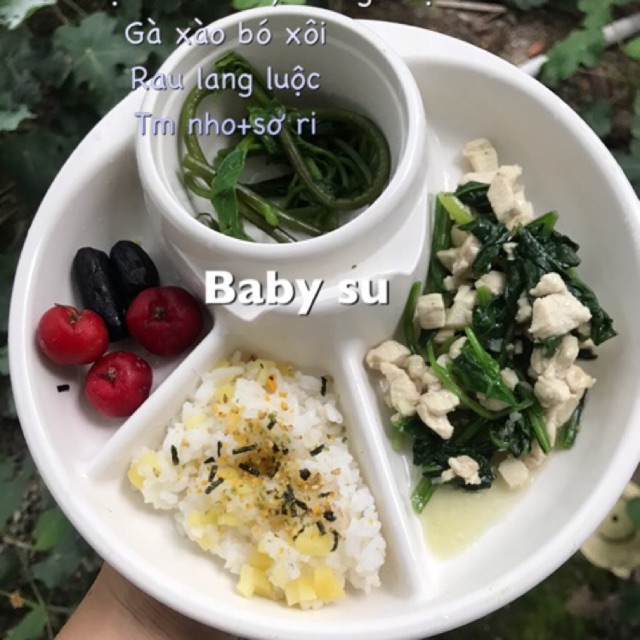 Khay ăn dặm BLW TRÒN Nhật Bản