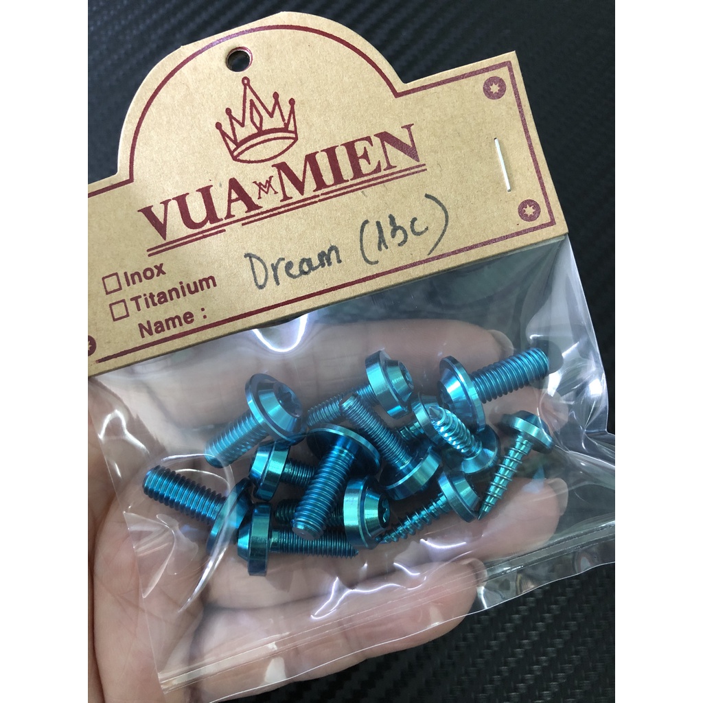 [HÌNH THẬT] Ốc áo TITAN Gr5 cho xe Dream (13 con)
