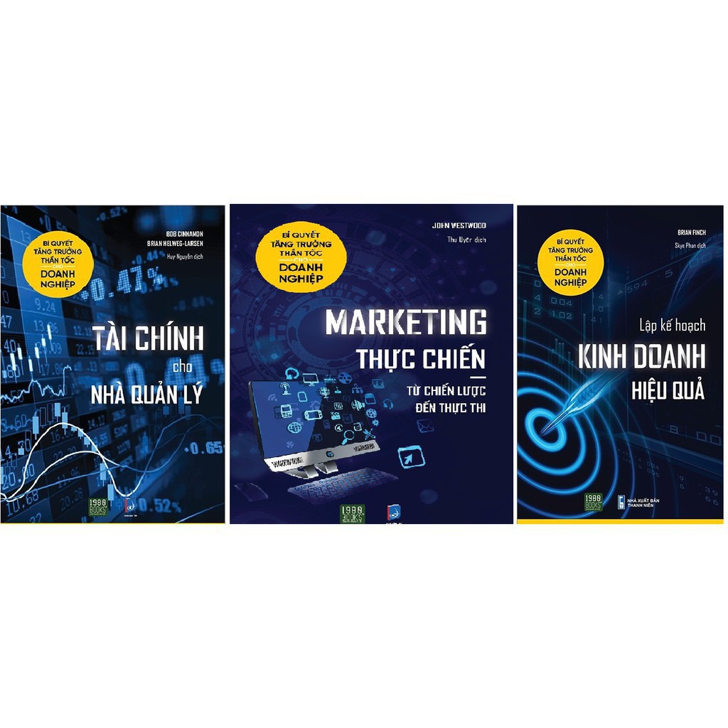 Sách - Combo 3 Cuốn Tài Chính Cho Nhà Quản Lý, Lập kế hoạch kinh doanh hiệu quả, Marketing Thực Chiến [1980 Books]