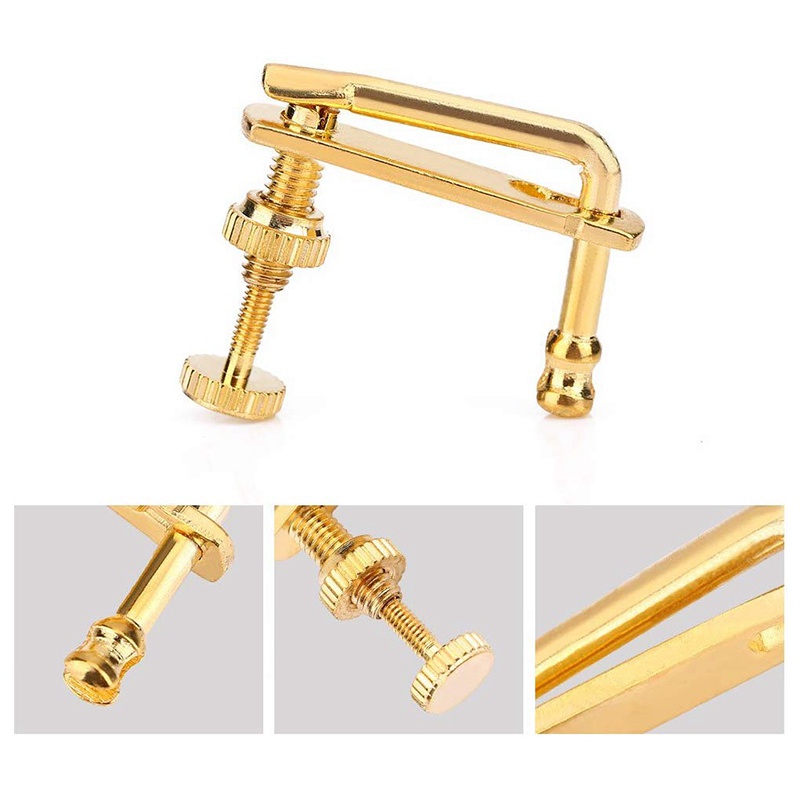 4 cái Bộ chỉnh tinh vi vĩ cầm Bộ phận đàn vĩ cầm vàng Bộ điều chỉnh dây thay thế cho đàn vĩ cầm 4 '4