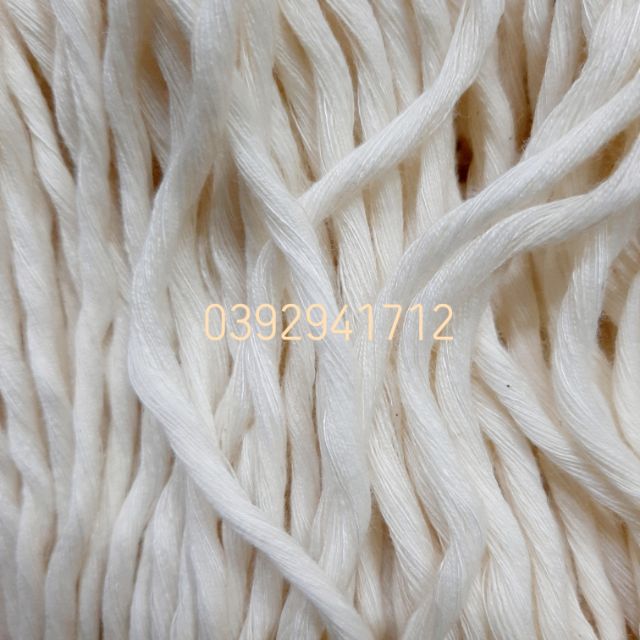 Dây thừng se macrame, dây cotton _ 1 xoắn(2mm, 3mm,4mm, 5mm). Màu kem và màu ngà