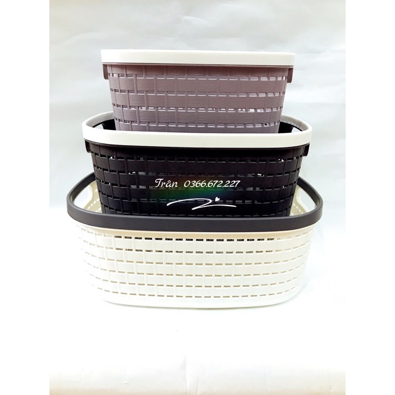 Giỏ nhựa đan Hàn Quốc