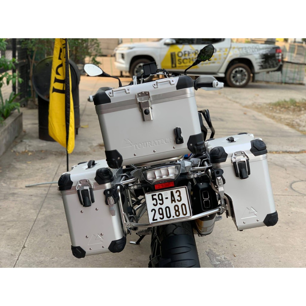 Bộ thùng nhôm TOURATECH ZEGA EVO X Sepecial System ''And-S'' 38/38L thép không gỉ, bao goomg khung rack - Chính hãng