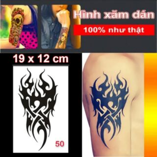 Hình xăm dán bắp cỡ lớn 15x22cm