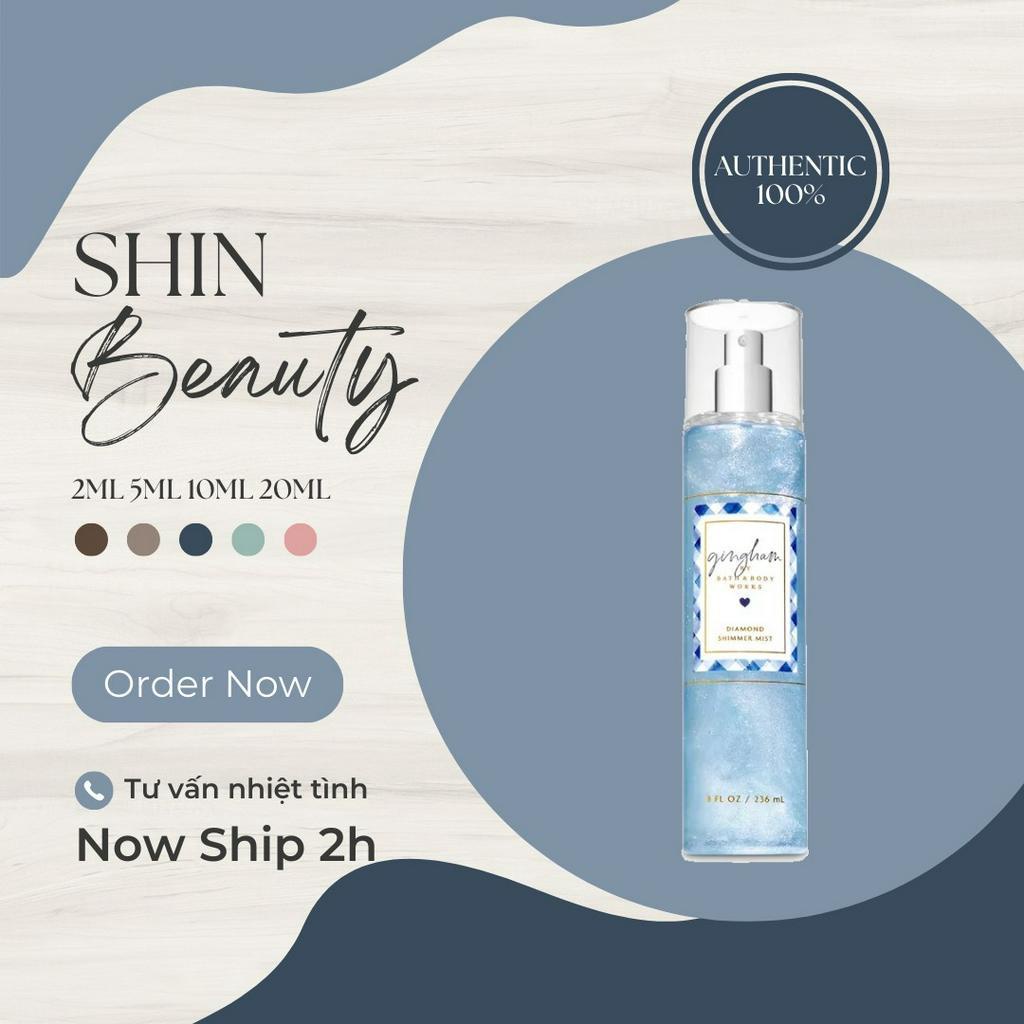 Xịt thơm toàn thân Bath & Body Works - Gingham Nhũ
