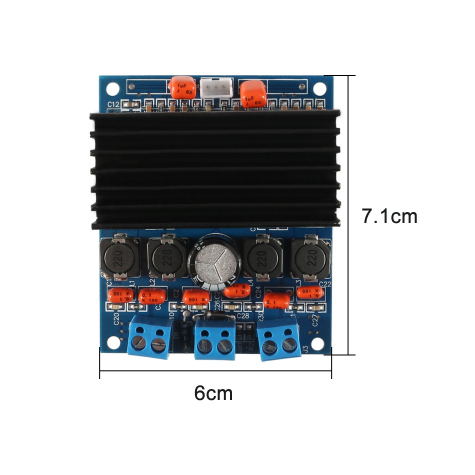 Bảng mạch khuếch đại kỹ thuật số công suất cao TDA7492 D Class 2x50w / 100w Bảng mạch khuếch đại AMP Bộ tản nhiệt Bảng mạch khuếch đại kỹ thuật số Bảng mạch khuếch đại kỹ thuật số AU