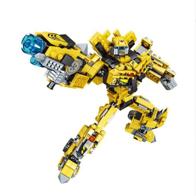 Đồ chơi lắp ráp Bộ Robot và Oto 2 trong 1 với hơn 530 chi tiết nhựa ABS cao cấp