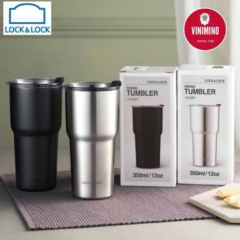 Ly giữ nhiệt Lock&Lock Swing Tumbler - 350ml, màu đen (LHC4179BLK) | Vinimino