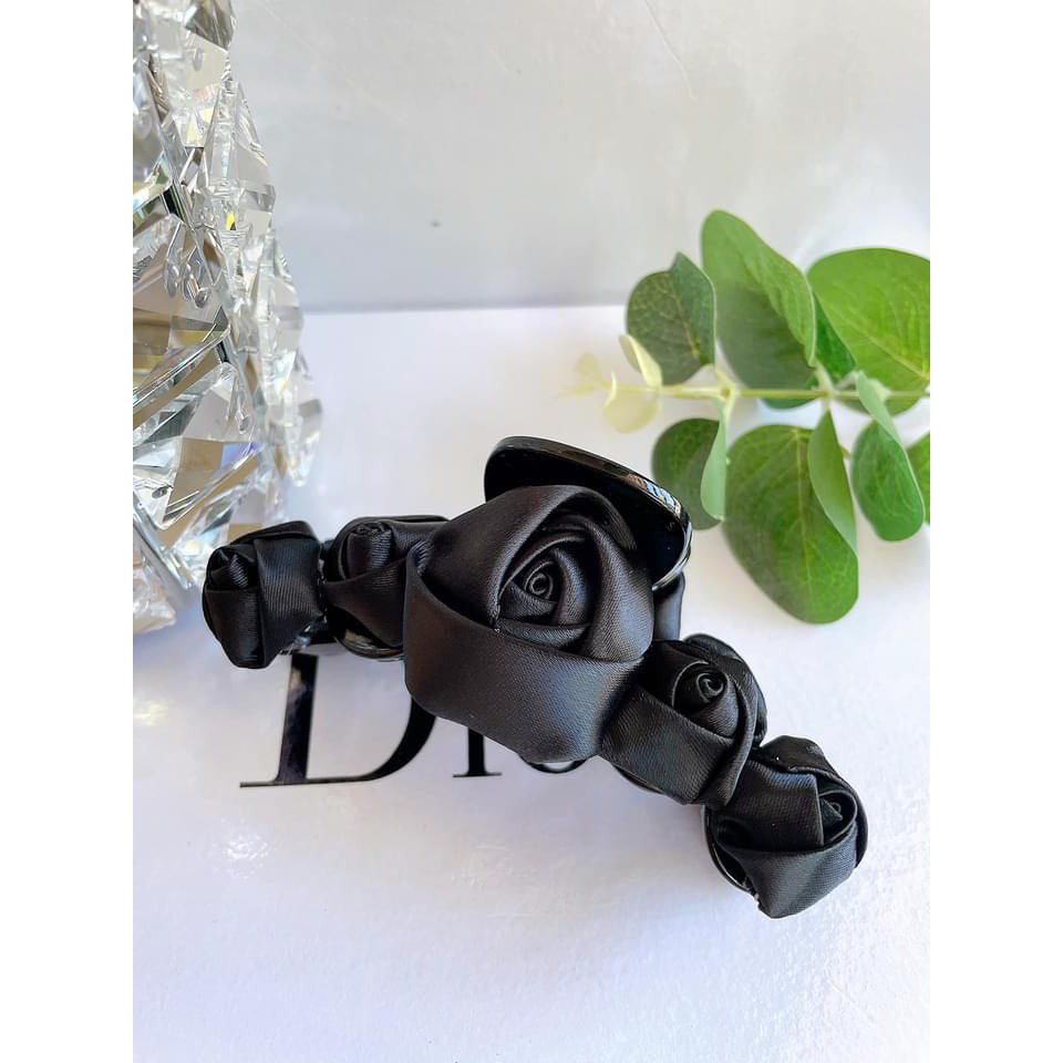 Kẹp Tóc Ngoạm Hoa Hồng 3D Sang Chảnh Phong Cách Retro Hàn Quôc nhiều màu TuLa94