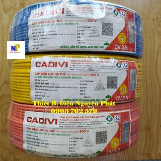 [CADIVI] Dây Điện Đơn CDV3.5 - Cuộn 100m