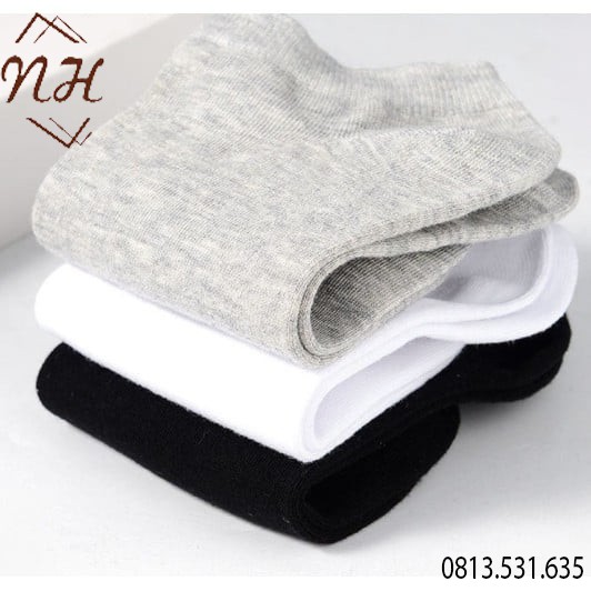 Tất vớ cổ ngắn nam nữ chất cotton trơn nhiều màu T02 - SẴN HÀNG