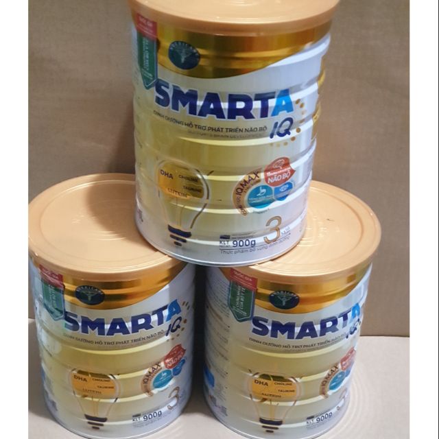 [BỘ 3 LON _GIÁ CHẠY SALE] Sữa Bột SMARTA IQ 3 _900g _Date mới