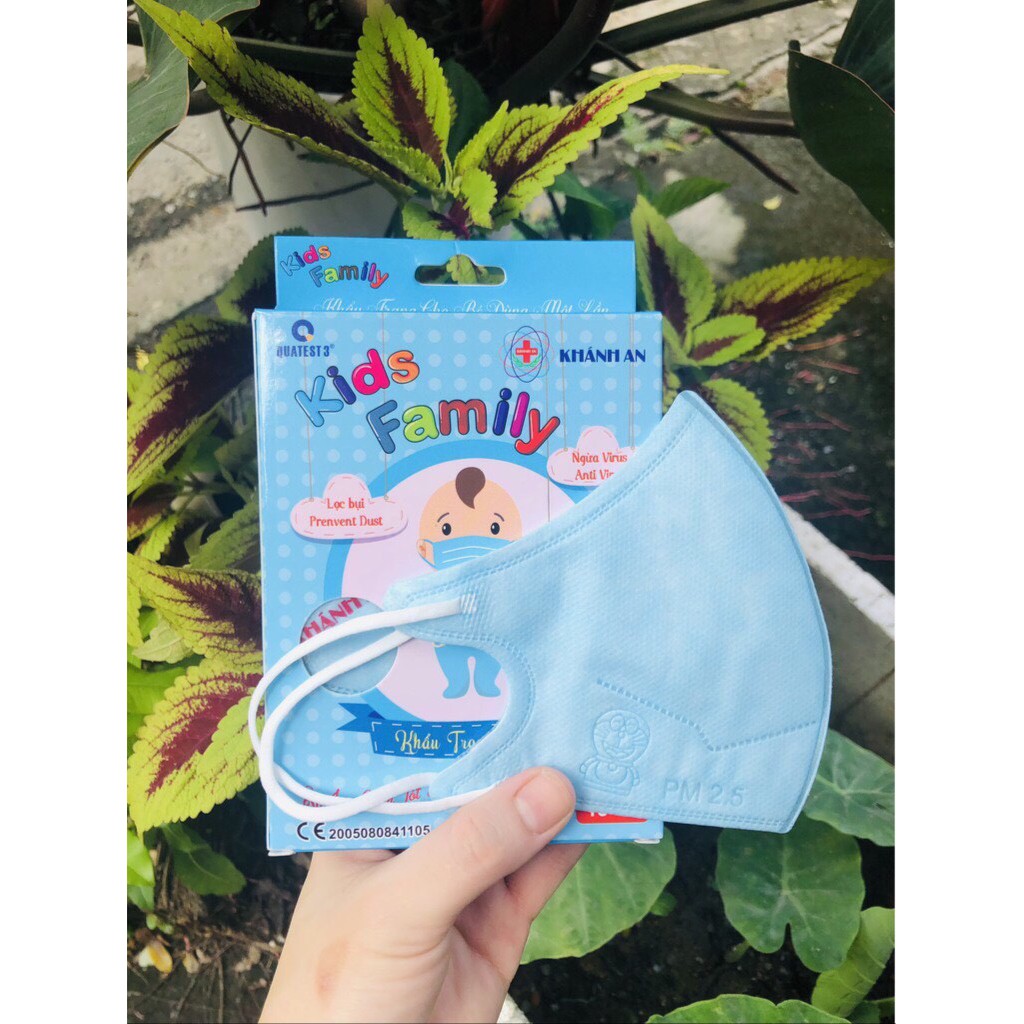 Khẩu trang cho bé trẻ em 3d Mask Hộp 10 cái Khánh An KID10_KA3DC