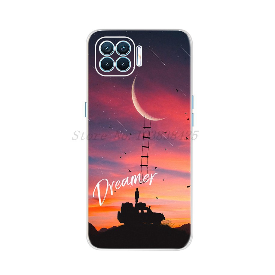 Ốp điện thoại silicon in họa tiết vân đá cẩm thạch hợp thời trang cho Oppo Reno4 Lite A93 F17 Pro Cph2119 6.43 Inch