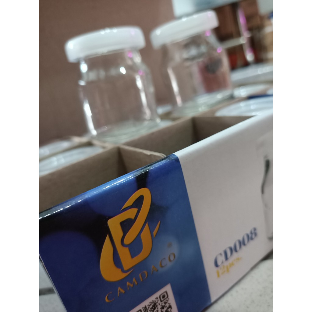 Hủ Yaourt  thủy tinh của thương hiệu Cẩm Đạt, dung tích 100ml/hủ,hộp 12 cái | BigBuy360 - bigbuy360.vn