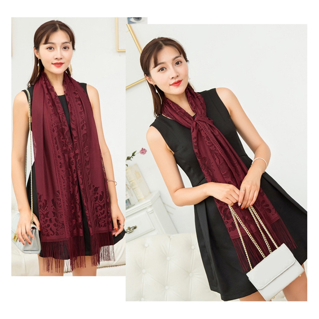 Khăn Choàng Ren Hoa Xinh Xắn Cho Nữ