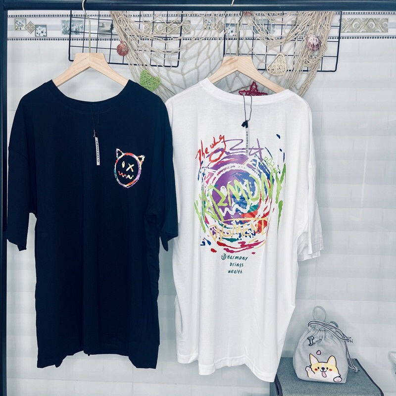 [2Buffalo] Áo thun Unisex, Áo thun nam nữ cap cấp tay ngắn cổ tròn 100% cotton Harmony streetwear form oversize | BigBuy360 - bigbuy360.vn